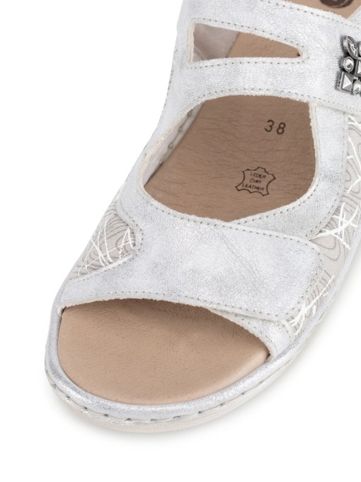 Sandale dama din piele naturala, Remonte D7647-40, gri - Img 2
