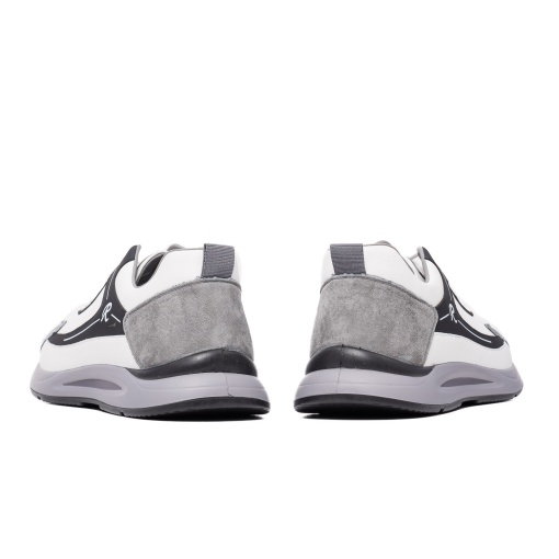 Sneakers barbati piele,10983 alb/Gri - Img 3