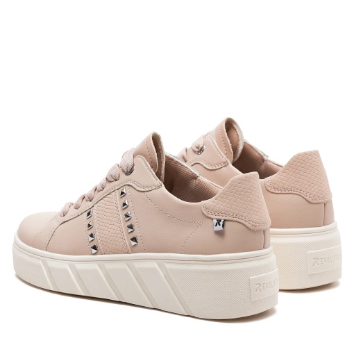 Sneakers dama roz Rieker Revolution piele naturala W0506-31 - Img 5