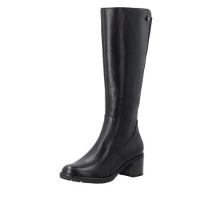 Cizme dama din piele naturala, Remonte D2A78-00, negru