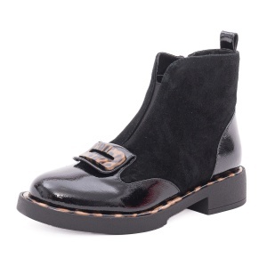 Ghete dama din piele intoarsa, Epica 3A206-M121B-G575A O7-I, negru print