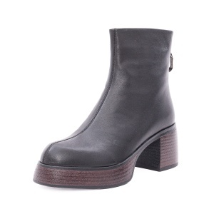 Ghete dama din piele naturala, Feeling 27-043-01, negru