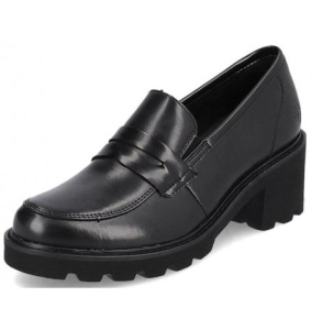 Mocasini dama piele, D0A00-01, negru
