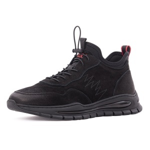 Pantofi barbati casual din piele naturala nabuc, Otter 1CJ30010A 01-2, negru