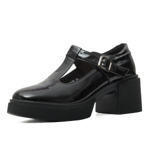 Pantofi dama din piele naturala lacuita, Karisma, J8J870007B 01-L, negru