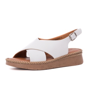 Sandale dama din piele naturala, PASS Collection, 7IKL60020D 13-N, alb