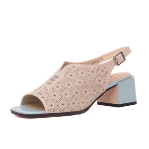 Sandale dama elegante din piele naturala, KARISMA, 7QXS60021B 03-N, bej