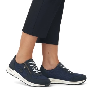 Sneakers dama bleumarin cu siret si fermoar, N1411-14