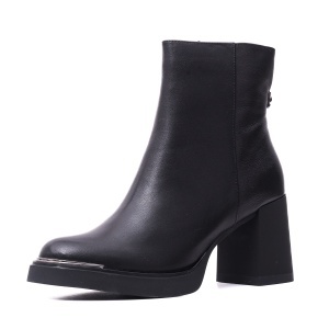 Botine dama din piele naturala, Epica, JYJY70014B 01-N, negru