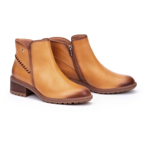 Botine dama din piele naturala, Pikolinos, MEDINA W0D W0D-8871, camel