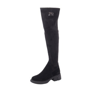 Cizme dama din piele naturala intoarsa , Epica 3NT59-H747-015B 01-Z, negru