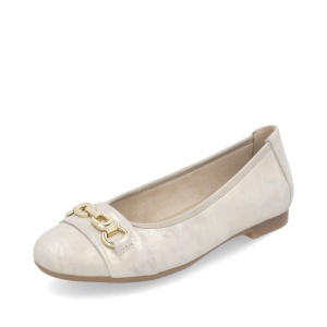 Pantofi dama casual, piele naturala, D0K10-90, bej