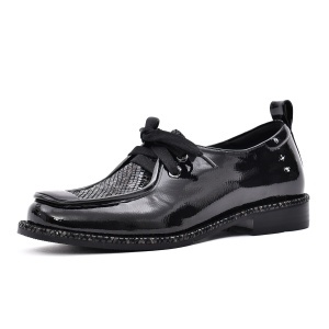 Pantofi dama din piele naturala lacuita, Epica, F6F680004A 45-L, negru