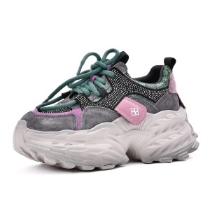 Pantofi sport dama din piele mix, Gryxx, 3OLY80018C 15-Z, multicolor