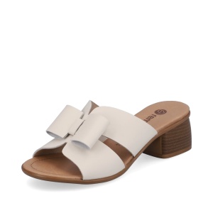 Papuci femei cu funda, R8759-60, Crem