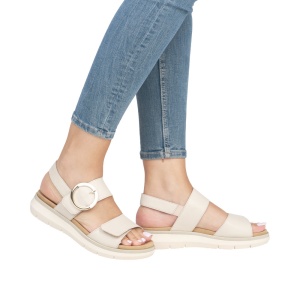 Sandale dama casual, Remonte D2K50-80 din piele naturala, crem