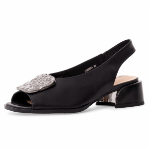 Sandale dama din piele naturala, Karisma JYJY80005A 01-N, negru