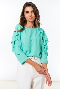 Bluză damă vernil Hermosa Kristina – sifon elegant