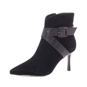 Botine dama din piele intoarsa, Epica 36B99-UM3575-015B2 01-I, negru