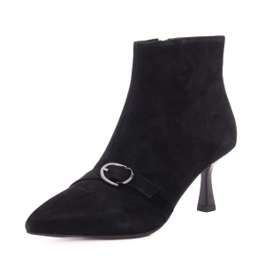 Botine dama din piele intoarsa, Karisma 324A584-38B-12 01-I, negru
