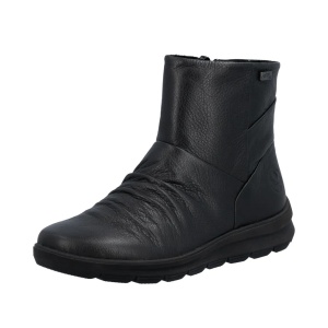 Botine dama din piele naturala, Rieker Z0066-00, negru