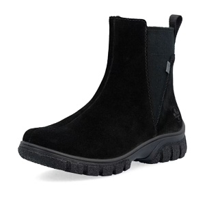 Botine dama din piele naturala, Rieker Z7269-00, negru