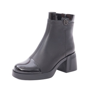 Ghete dama din piele naturala, Karisma 1DL90020A 01-N, negru