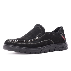 Pantofi barbati eleganti din piele naturala nabuc, Otter, 1E690017A 01-2, negru