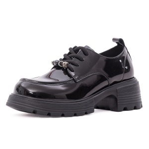 Pantofi dama eleganti din piele naturala lacuita, PASS Collection 1MA90002A 01-L, negru