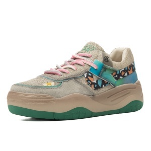 Pantofi dama sport din piele ecologica, Feeling, S001, bej