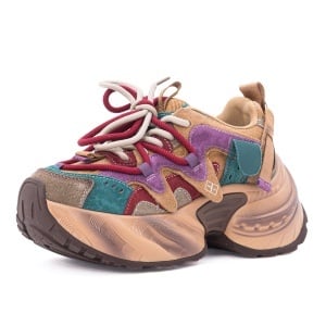 Pantofi dama sport din piele mix, Gryxx 1SW90001B 15-Z, multicolor