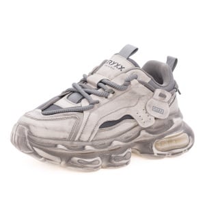 Pantofi dama sport din piele mix, Gryxx 2F7801 13-Z, alb