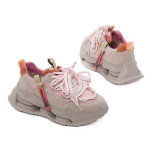 Sneakers Damă PASS Collection 3OLY60009A Gri Nabuc - Confort 2026
