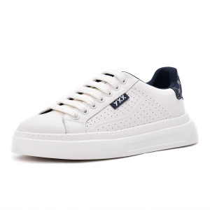 Pantofi sport barbati din piele naturala, Gryxx, 7CCJ80004A 35-N, alb bleumarin