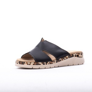 Papuci dama din piele naturala, Suave SU12521VT MOSTAR 01-N, negru