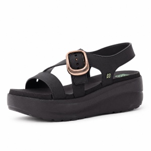 Sandale dama din material sintetic, Zaxy 9B19261-BR440 FLOW UP SANDAL AD 01-S, negru