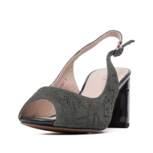Sandale dama elegante, piele naturala, JIJI20039C 40-I, olive