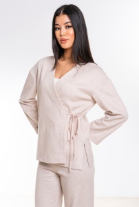 Bluza uni tricotata GIZEL, crem