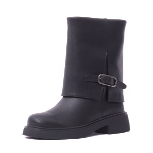 Botine dama din piele naturala, Epica, 7QXS70008A 01-N, negru