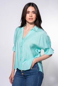 Camasa din organza OLIMPIA, Hermosa, aqua