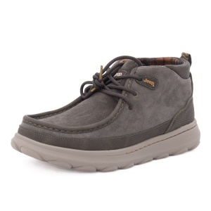 Ghete barbati din piele mix, JEEP JM62021A 020 KAUAI WALLA MID, gri inchis