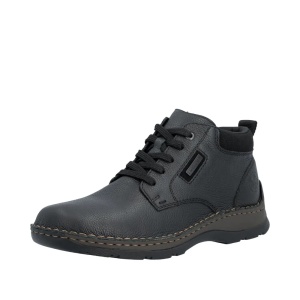 Ghete barbati din piele naturala, Rieker 05309-00, negru