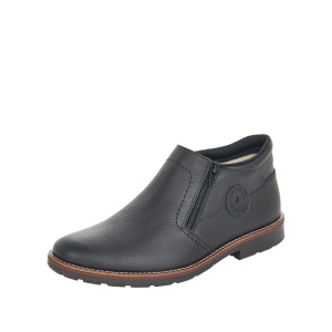 Ghete barbati din piele naturala, Rieker 15399-00, negru