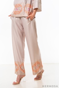 Pantaloni Dasha Bej Print Limitat