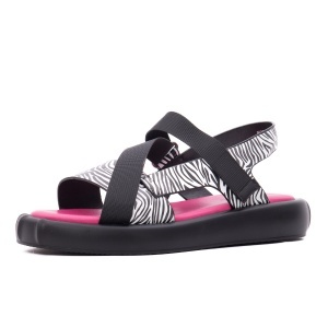 Sandale dama din piele mix, Gryxx H1WC80009A 47-Z, alb negru