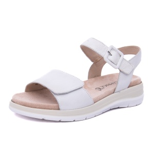 Sandale dama din piele naturala, Caprice, 9-28717-44 102, alb