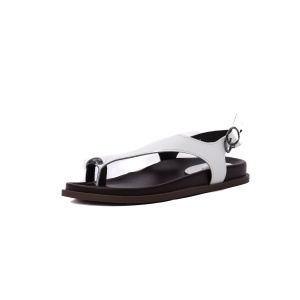 Sandale dama din piele naturala, PASS Collection AGQS80001B 13-N, alb