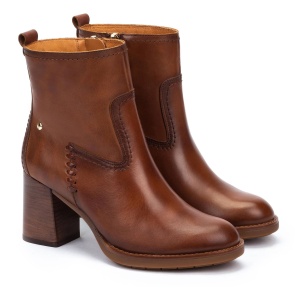 Botine dama din piele naturala, Pikolinos, PALENCIA W9U W9U-8945C1, maro camel