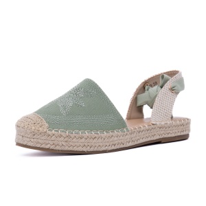 Espadrile tip sandale, cu talpă din iută, 1W70429 06-T, verde
