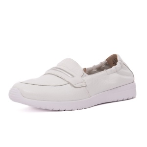 Pantofi dama casual din piele naturala, Caprice, 9-24702-44 105 WHITE DEER, alb